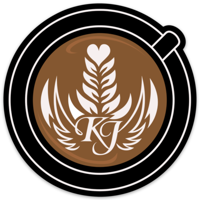Latte Art in Cup Sticker - 50 Pack
