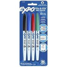 Load image into Gallery viewer, EXPO Wet-Erase Markers, 4-Count