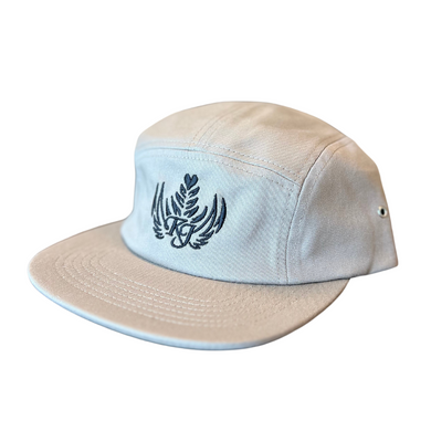 Khaki 5-panel Hat with Latte Art Logo