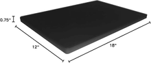 Load image into Gallery viewer, Black Plastic Cutting Board - 18 x 12 Inch Large