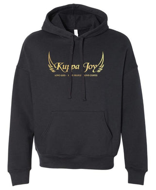 Black Hooded Sweatshirt with Gold