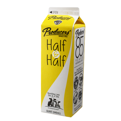Half and Half Half Gallon