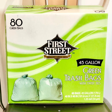 Green Trash Bags - Case